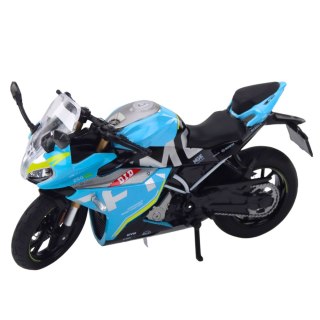 Motocykl Sportowy Metalowy Światła Dźwięki Niebieski 1:12 LEAN Toys