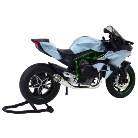 Motocykl Sportowy Metalowy Światła Dźwięki Srebrny 1:12 LEAN Toys