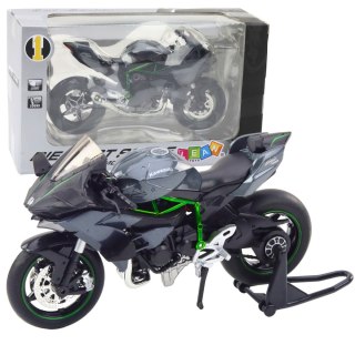Motocykl Sportowy Metalowy Światła Dźwięki Szary 1:12 LEAN Toys