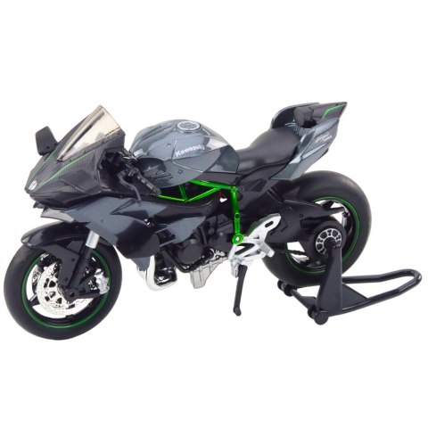 Motocykl Sportowy Metalowy Światła Dźwięki Szary 1:12 LEAN Toys