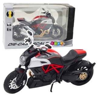 Motocykl Sportowy Metalowy Światła Dźwięki Złote Czerwone Elementy 1:12 LEAN Toys