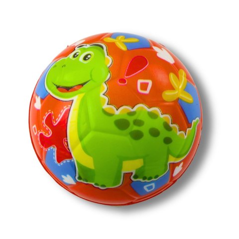 Piłka Do Odbijania Ugniatania Piankowa Piłeczka Dinozaury Kolorowe 10cm LEAN TOYS