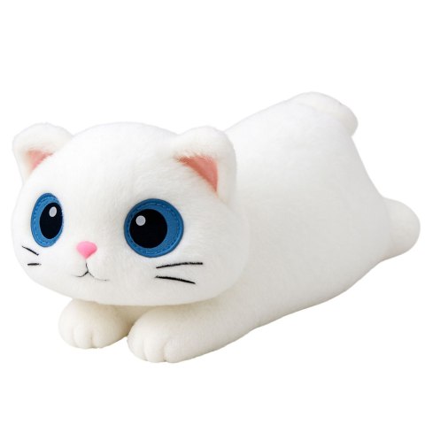 Pluszowa Maskotka Przytulanka Kot Duże Oczy Biały 45cm LEAN Toys