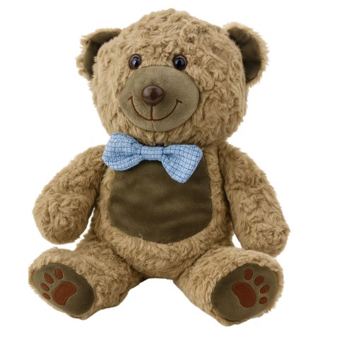 Pluszowa Maskotka Przytulanka Miś Niebieska Mucha Jasnobrązowy 30cm LEAN Toys