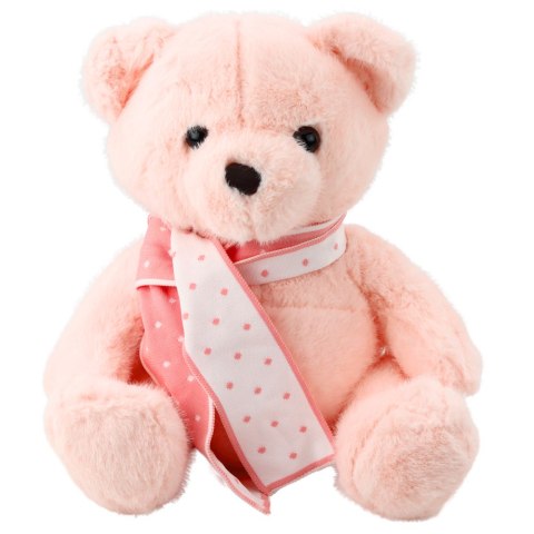 Pluszowa Maskotka Przytulanka Miś Z Szalikiem Różowy 35cm LEAN Toys