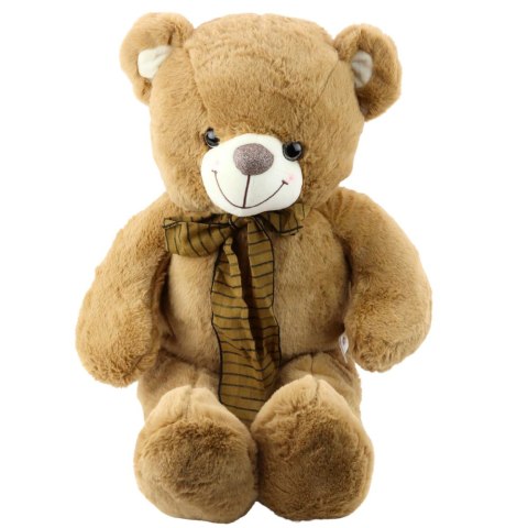 Pluszowa Maskotka Przytulanka Miś z Brązową Kokardą w Paski 60cm LEAN Toys