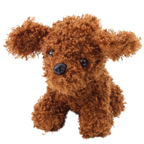 Pluszowa Maskotka Przytulanka Piesek Pudel Miniaturowy Brązowy 20cm LEAN Toys