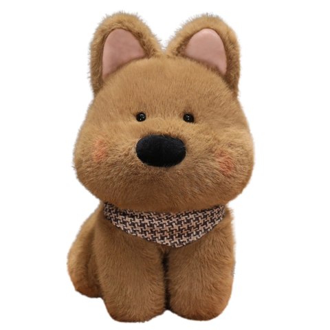 Pluszowa Maskotka Przytulanka Piesek Z Chustą Brązowy 25cm LEAN Toys