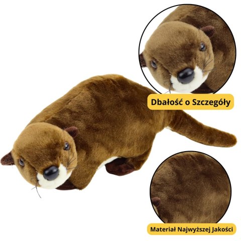 Pluszowa Maskotka Przytulanka Wydra Brązowa 37cm LEAN Toys