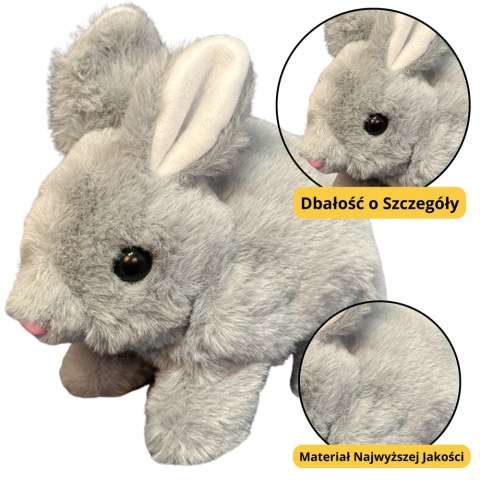 Pluszowa Maskotka Przytulanka Zając Królik Szary 18cm LEAN Toys