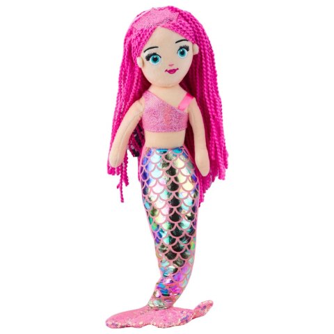 Pluszowa Syrenka Przytulanka Holograficzny Ogon Różowa 48cm LEAN Toys