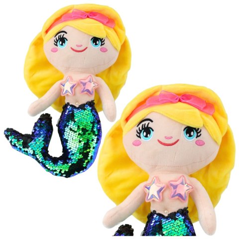 Pluszowa Syrenka Przytulanka Ogon W Cekiny Zielony 30cm LEAN Toys