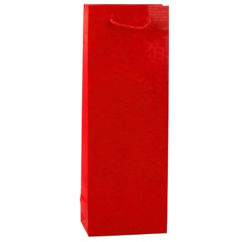 Torba Prezentowa Na Butelkę Wino Wzór Z Napisami 35 x 12 x 9 cm LEAN