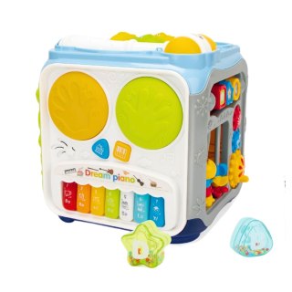 Wielofunkcyjna Kostka Edukacyjna Dla Maluchów Światła Dźwięki LEAN Toys