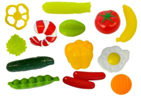 Kuchnia Dziecięca Różowa Warzywa Akcesoria Sztucce LEAN Toys
