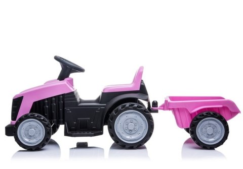 Traktor z Przyczepą na Akumulator TR1908T Różowy LEAN CARS