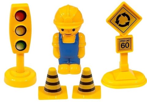 Zestaw autek Dźwig Wywrotka Koparka do Rozkręcania LEAN Toys