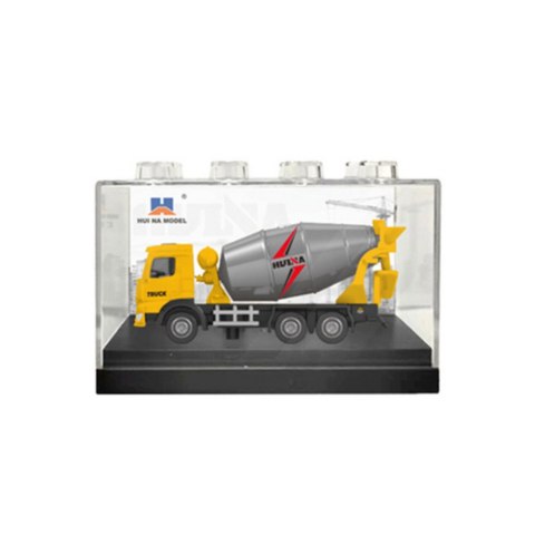 Betoniarka Metalowa Model Kolekcjonerski Huina Żółta 1:80 HUINA