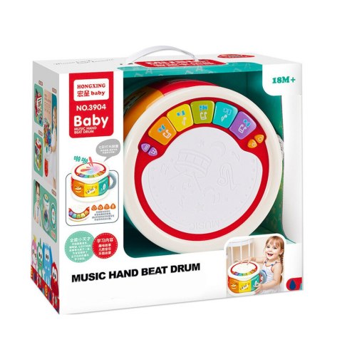 Duży Interaktywny Bębenek Edukacyjny Dla Malucha Kolorowy LEAN Toys