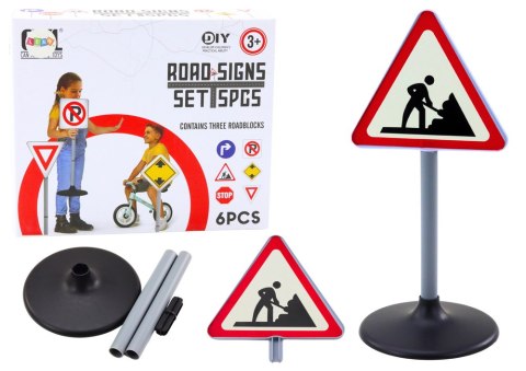 Duży Znak Ostrzegawczy Prace Drogowe Edukacyjny 70cm LEAN Toys