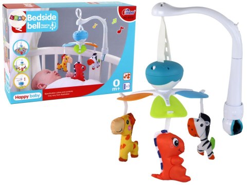 Karuzela Do Łóżeczka Na Baterie Klips Uniwersalny Zawieszki Niebieska LEAN Toys