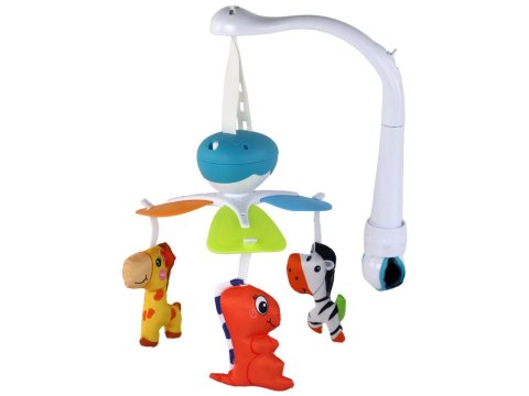 Karuzela Do Łóżeczka Na Baterie Klips Uniwersalny Zawieszki Niebieska LEAN Toys