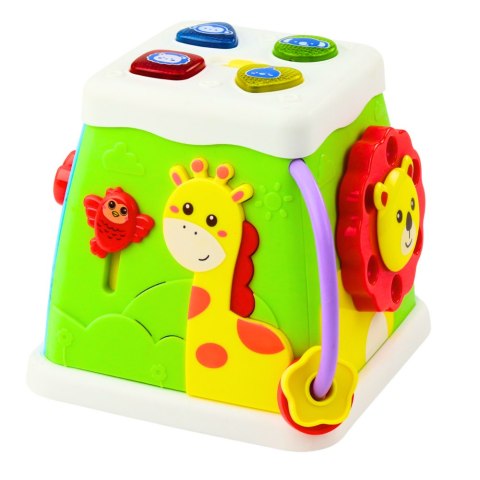 Kostka Edukacyjna Wielofunkcyjna Interaktywna Światła Dźwięki LEAN Toys