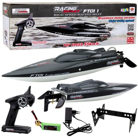 Łódź Motorówka FT011 Zdalnie Sterowana RC Bezszczotkowa 55km/h LEAN Toys