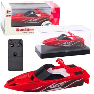 Łódź Motorówka Zdalnie Sterowana RC Biało-Czerwona 15cm LEAN Toys