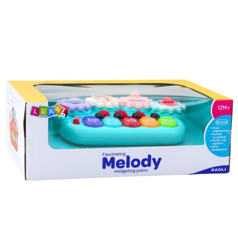 Pianinko Interaktywne Dla Dzieci Koła Zębate Niebieskie LEAN Toys
