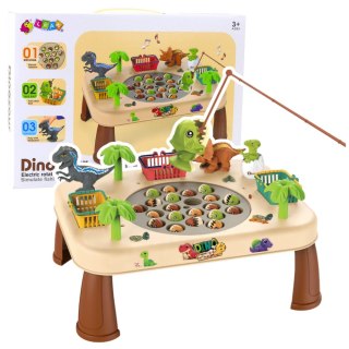 Stolik Do Łowienia Dinozaurów Elektryczny Obrotowa Tarcza Dźwięki LEAN Toys