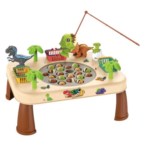 Stolik Do Łowienia Dinozaurów Elektryczny Obrotowa Tarcza Dźwięki LEAN Toys