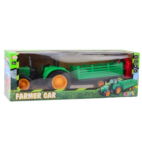 Traktor Farmerski Z Przyczepą Zdalnie Sterowany RC Zielony LEAN Toys