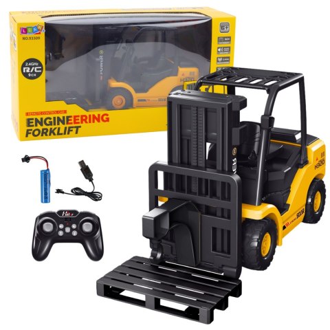 Wózek Widłowy Zdalnie Sterowany RC 2.4G Paleta Żółty LEAN Toys
