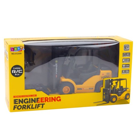 Wózek Widłowy Zdalnie Sterowany RC 2.4G Paleta Żółty LEAN Toys