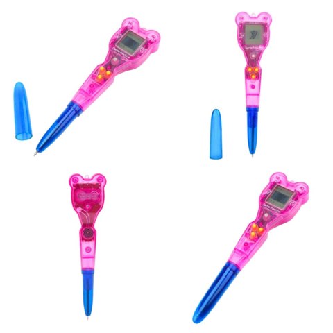Gra Elektroniczna Z Długopisem 168w1 Smycz Niebiesko-Różowa LEAN TOYS