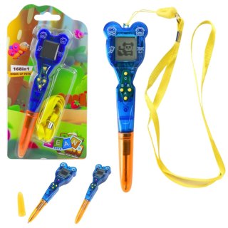 Gra Elektroniczna Z Długopisem 168w1 Smycz Pomarańczowo-Niebieska LEAN TOYS