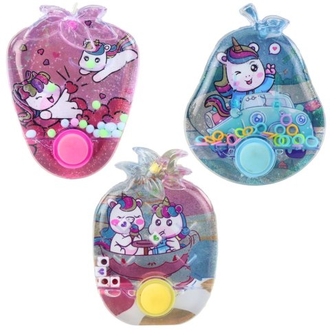 Gra Wodna Zręcznościowa Kieszonkowa Jednorożce Kolorowe Mix LEAN TOYS