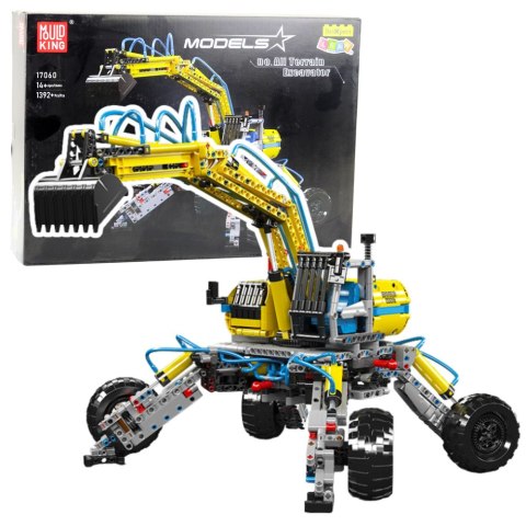 Klocki Konstrukcyjne Koparka Terenowa Ruchoma 1392 el. LEAN Toys