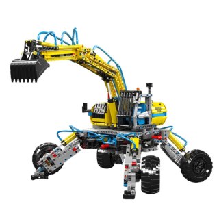 Klocki Konstrukcyjne Koparka Terenowa Ruchoma 1392 el. LEAN Toys