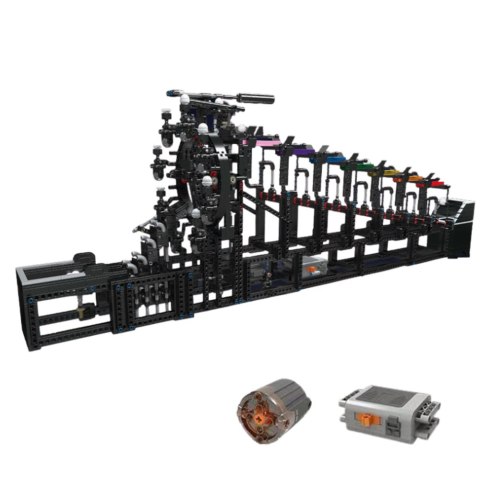 Klocki Konstrukcyjne Tor Na Kulki Z Silnikiem Elektrycznym 2520 el. LEAN Toys