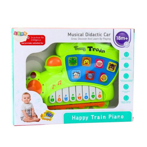 Pianinko Elektryczne Edukacyjne Dla Malucha Lokomotywa Zielone LEAN Toys