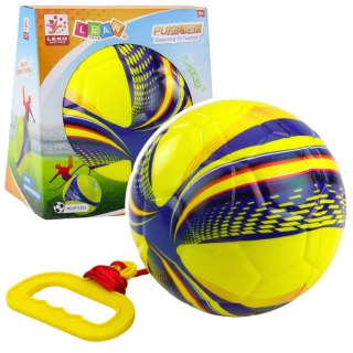 Piłka Piankowa Na Sznurku Ze Ściągaczem Uchwyt Żółta 14cm LEAN Toys