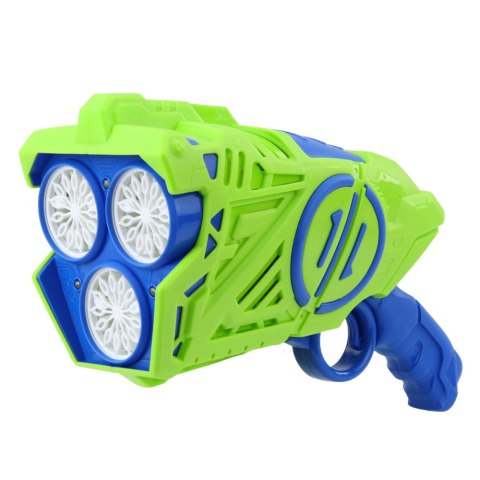 Pistolet Na Bańki Mydlane Na Baterie Światła LED Niebiesko-Zielony LEAN Toys