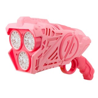 Pistolet Na Bańki Mydlane Na Baterie Światła LED Różowy LEAN Toys