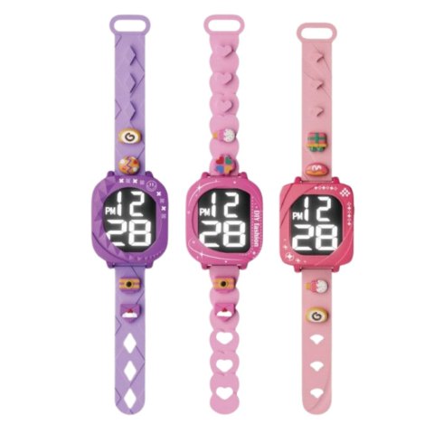 Zegarek DIY Dla Dzieci Wymienne Opaski Regulowane Koraliki Ozdobne LEAN Toys