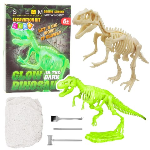 Zestaw Archeologiczny Wykopaliska Fluorescencyjny Szkielet Narzędzia LEAN Toys