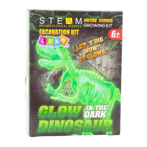 Zestaw Archeologiczny Wykopaliska Fluorescencyjny Szkielet Narzędzia LEAN Toys