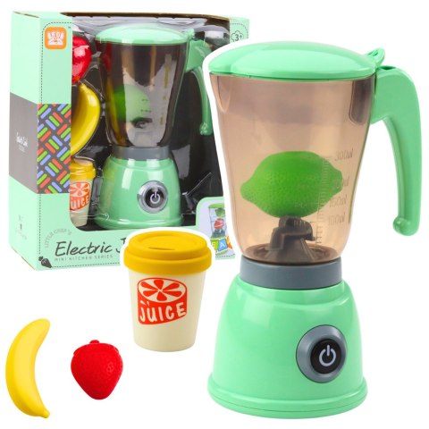 Blender Elektryczny Dla Dzieci Owoce Kubek Światła Dźwięki Zielony LEAN Toys