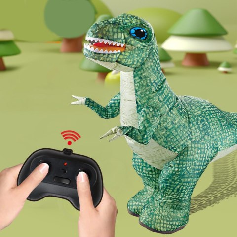 Duży Dinozaur Dmuchany Zdalnie Sterowany RC Zielony 130 x 190cm LEAN Toys